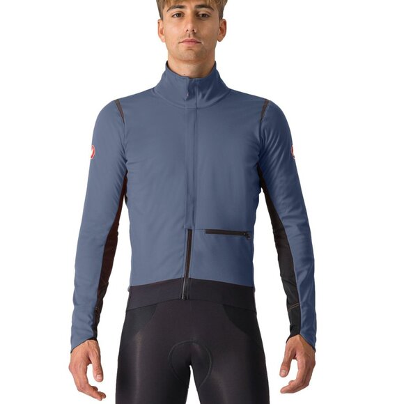 NWT Castelli Cycling Alpha Doppio RoS Jacket in Blue Silver 4523505 456 Size M - Picture 15 of 15